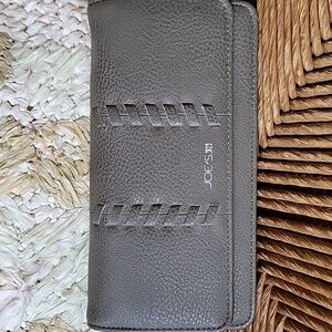 Joe's Jeans clutch wallet putty green